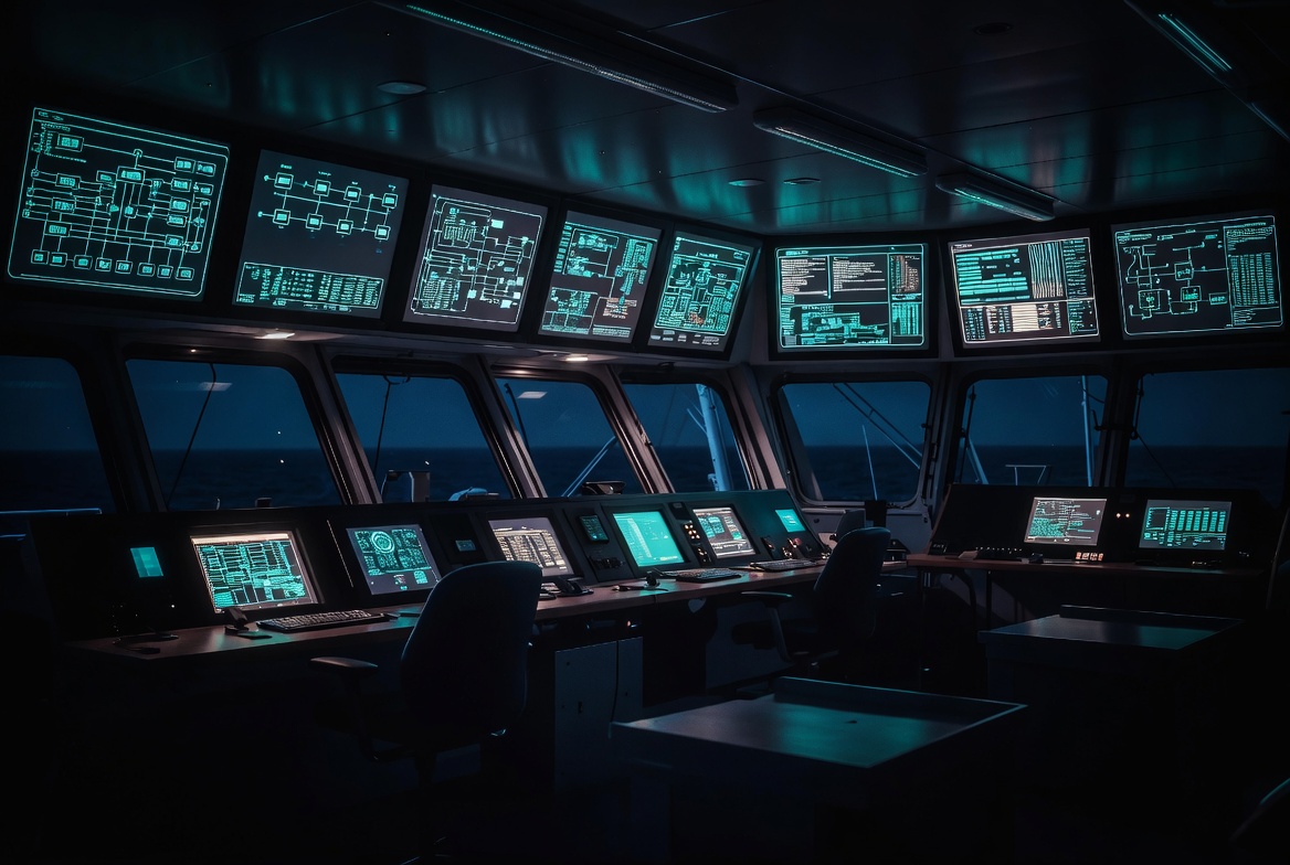 Yacht bridge systems and vessel monitoring displays